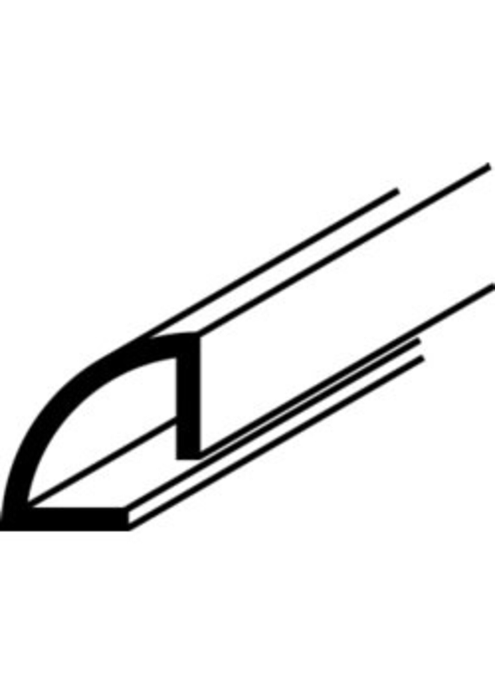 Easyfix Plastic Quadrant White (W)12.5mm x 2.44m