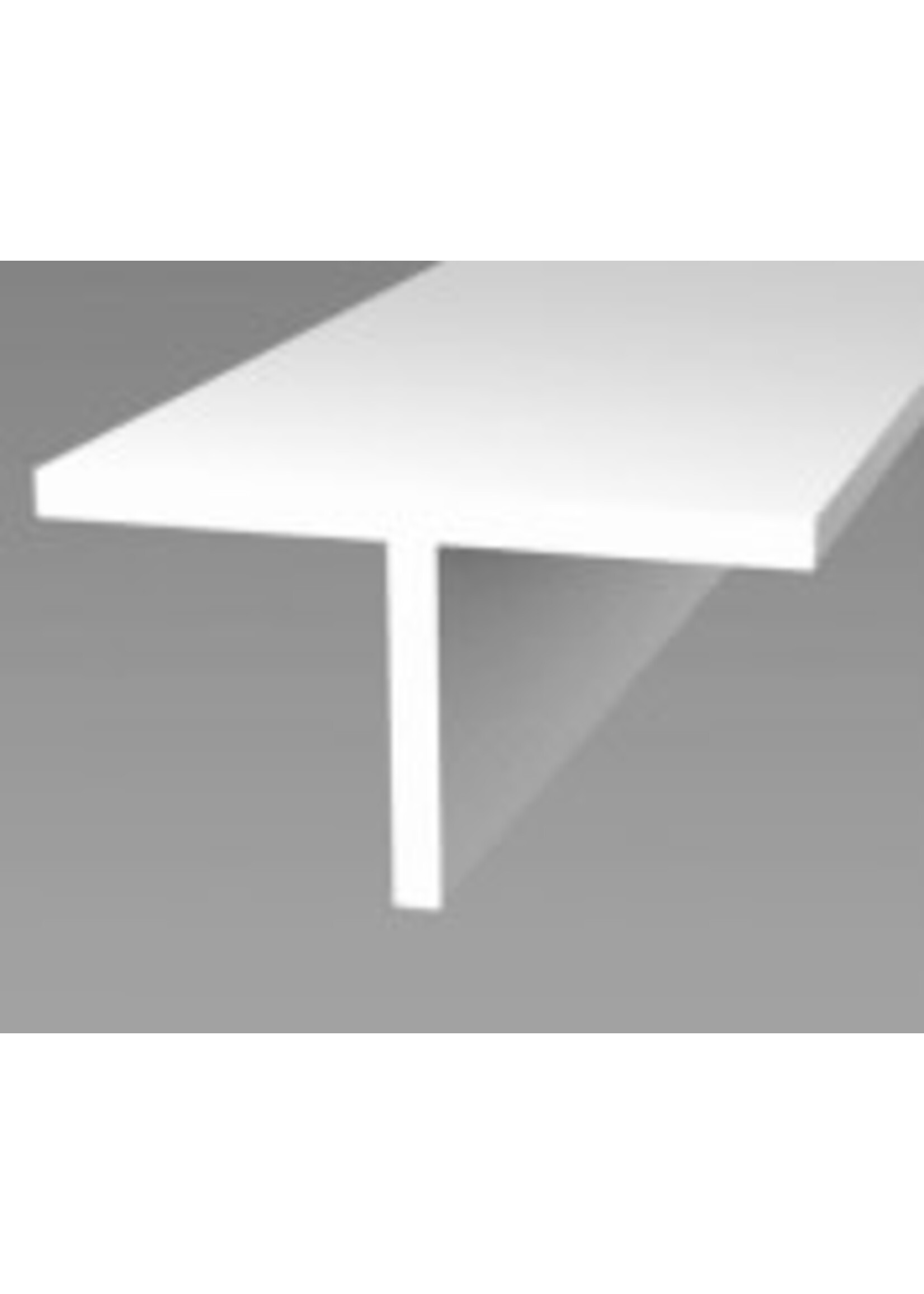 Easyfix Plastic T Section White (W)19mm x (L)2.44m