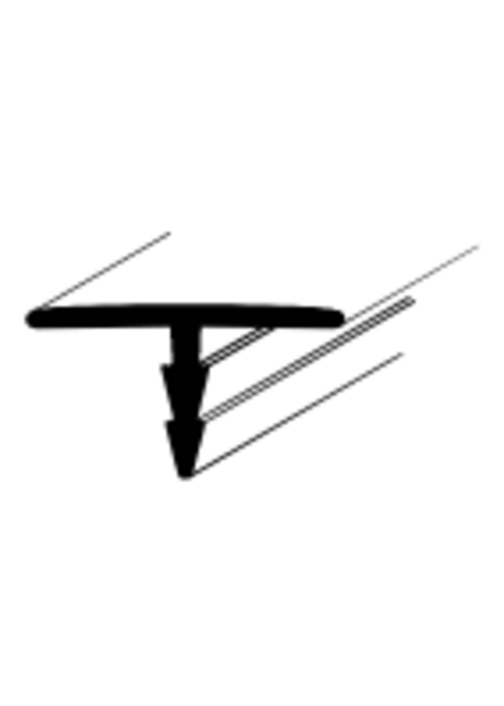 Easyfix Plastic T Barb Section White (W)19mm (L)2.44m