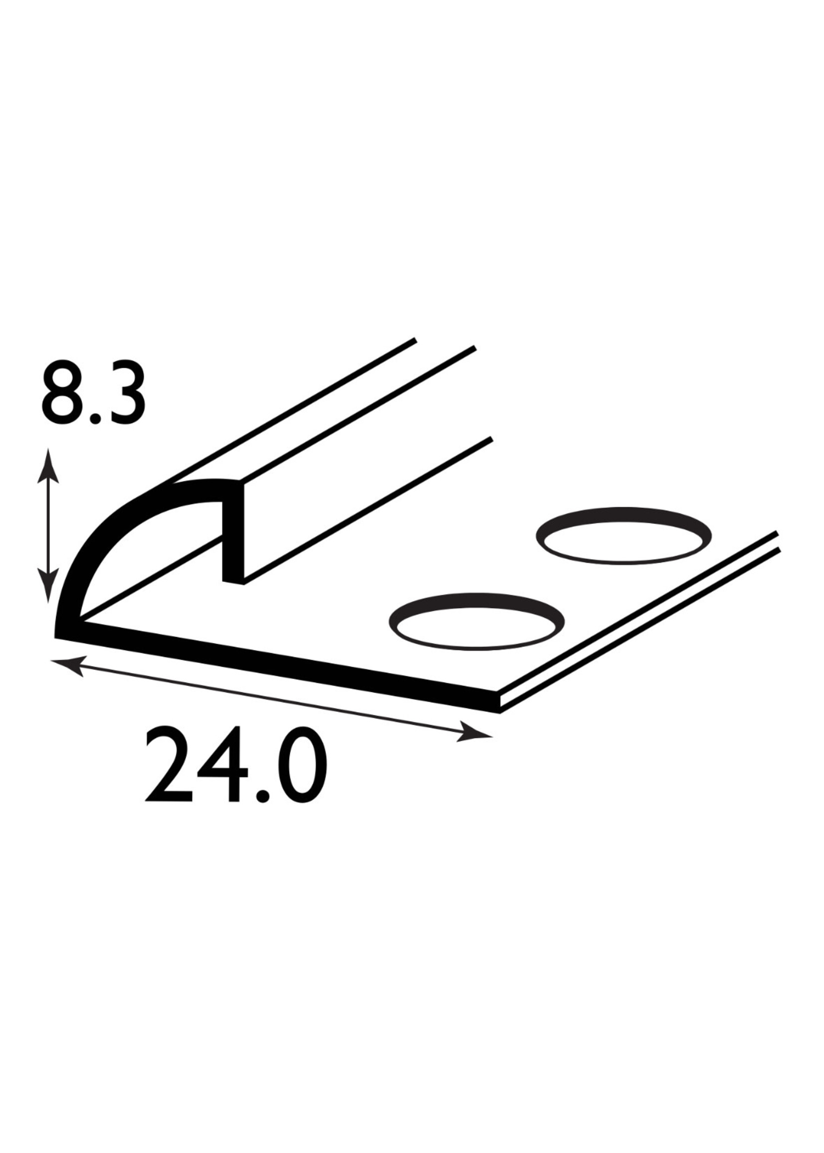 Easyfix Plastic 8mm Tile Edge Black (L)2.44m