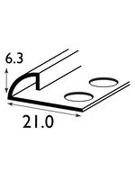 Easyfix Plastic 6mm Tile Edge Ivory (L)2.44m