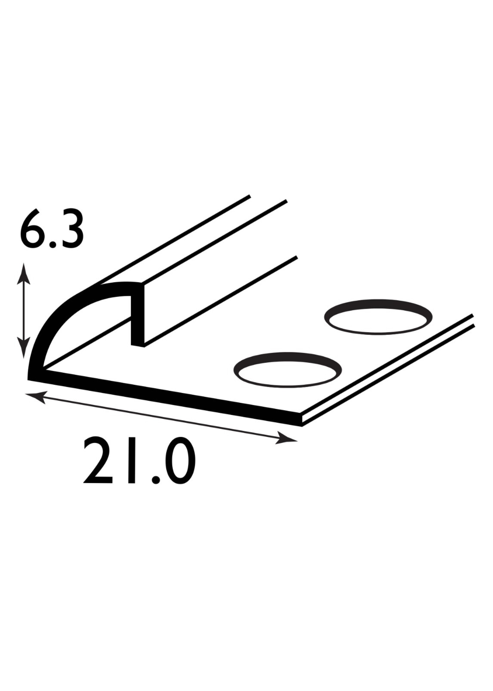 Easyfix Plastic 6mm Tile Edge Ivory (L)2.44m