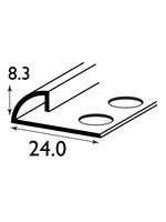 Easyfix Plastic 8mm Tile Edge Ivory (L)2.44m