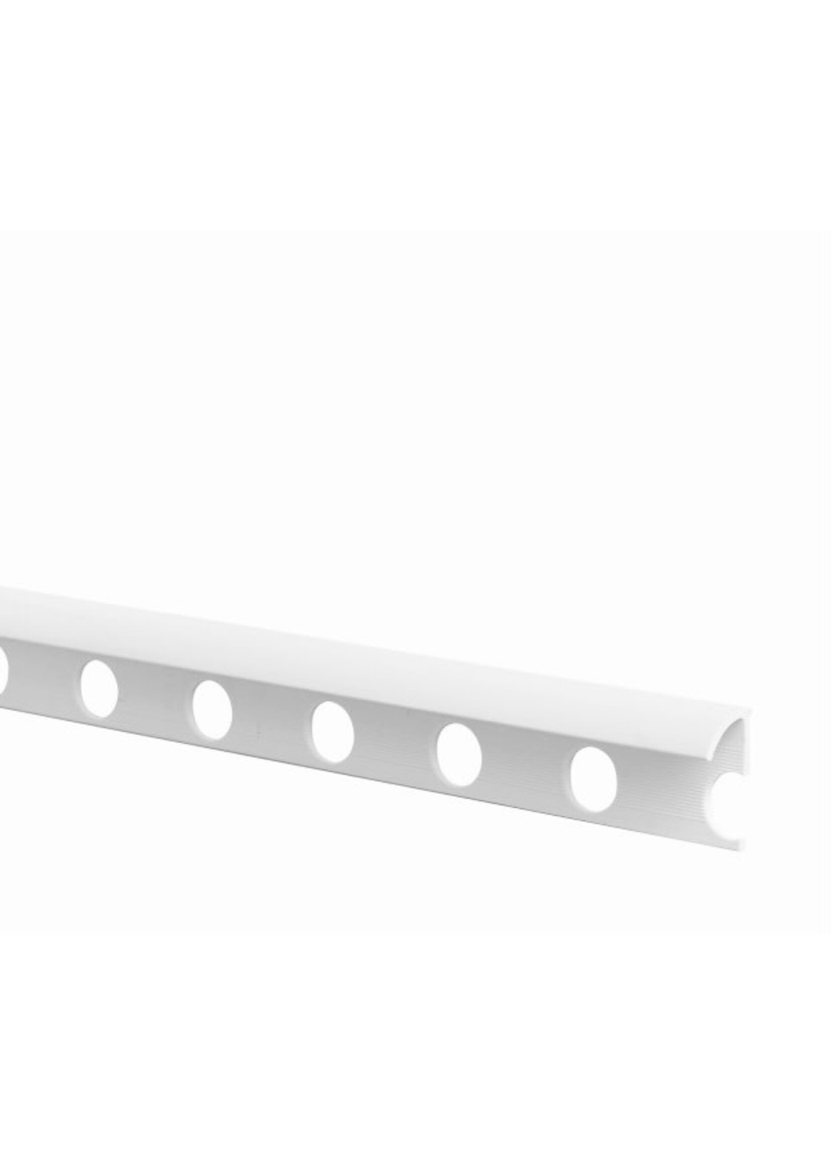 Easyfix Plastic 8mm Tile Edge White (L)2.44m