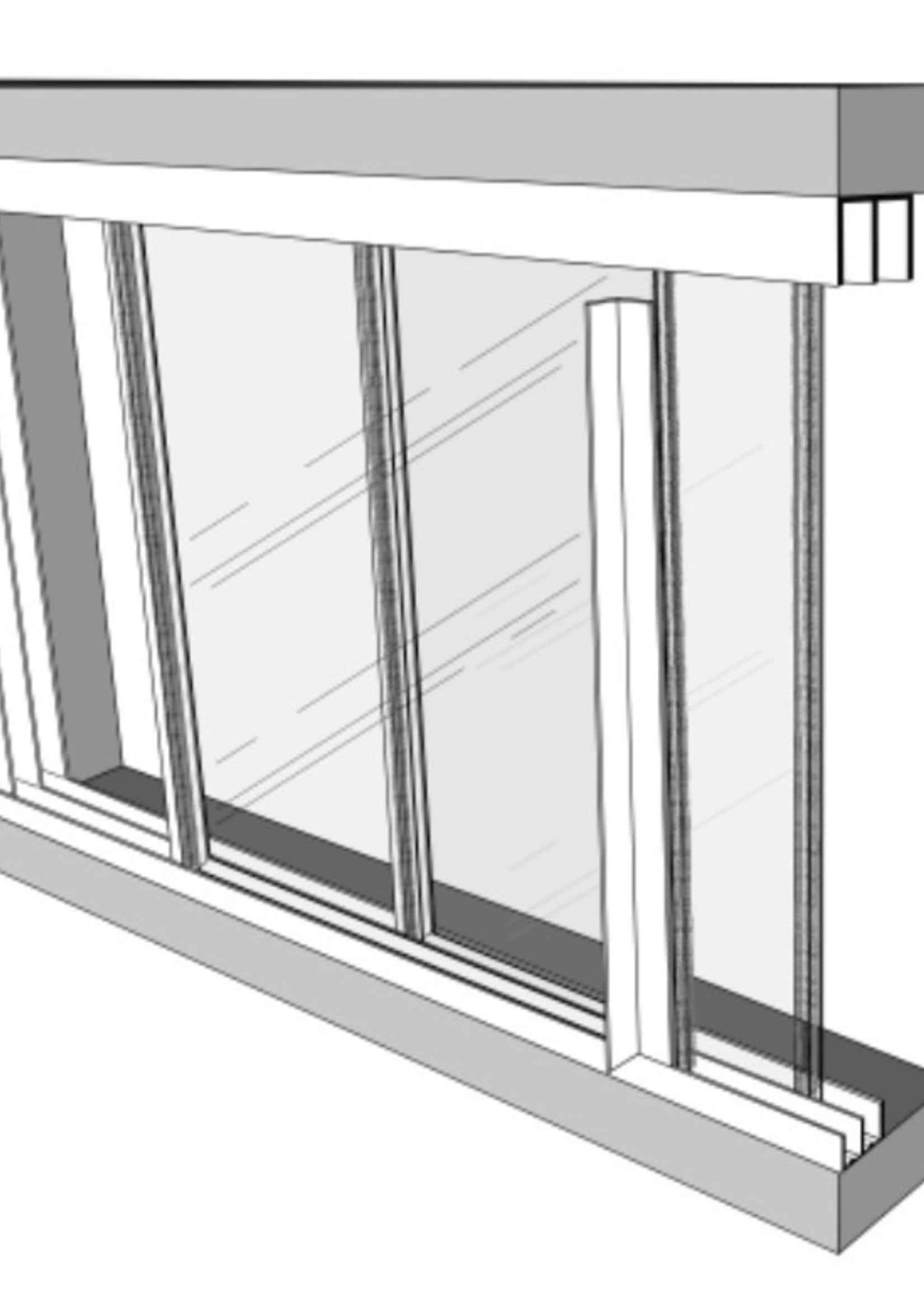 Easyfix Trackglaze Sliding Glazing System Brown 1m *CLEARANCE*