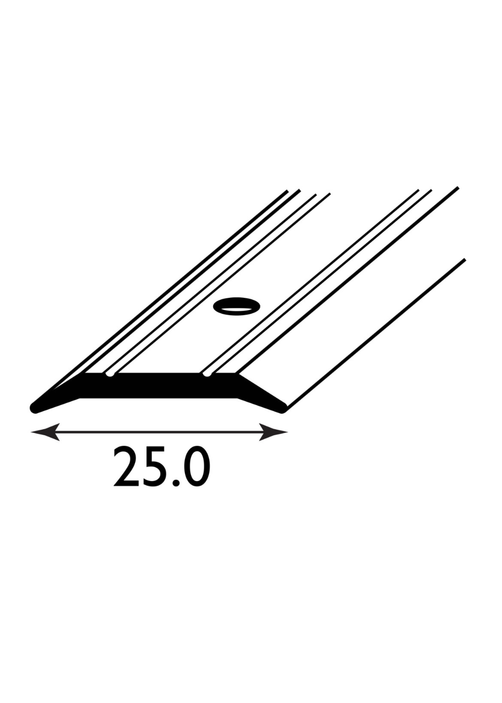 Easyfix Vinyl Cover Trim Silver Aluminium 2.7m