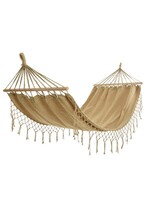 Decoris Hanging Sand Cotton Hammock With Tassels