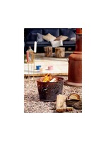 Decoris Black Fire Basket Leaf Print