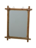 Lumineo Bamboo style wooden Mirror wooden rectangle 38 x 29cm