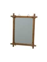 Lumineo Bamboo style wooden Mirror wooden rectangle 38 x 29cm