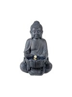 Kaemingk Fountain buddha solar outdoor with LED lights