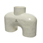 Decoris Speakle Cream Vase earthenware modern L20.00-W8.00-H15.00cm