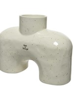 Decoris Speakle Cream Vase Earthenware