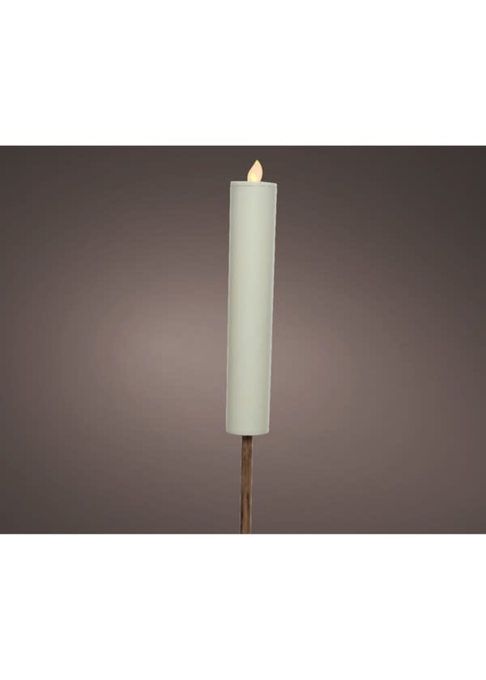 Lumineo Solar candle Stake fire flame effect dia 4.00-H90.00cm-1L