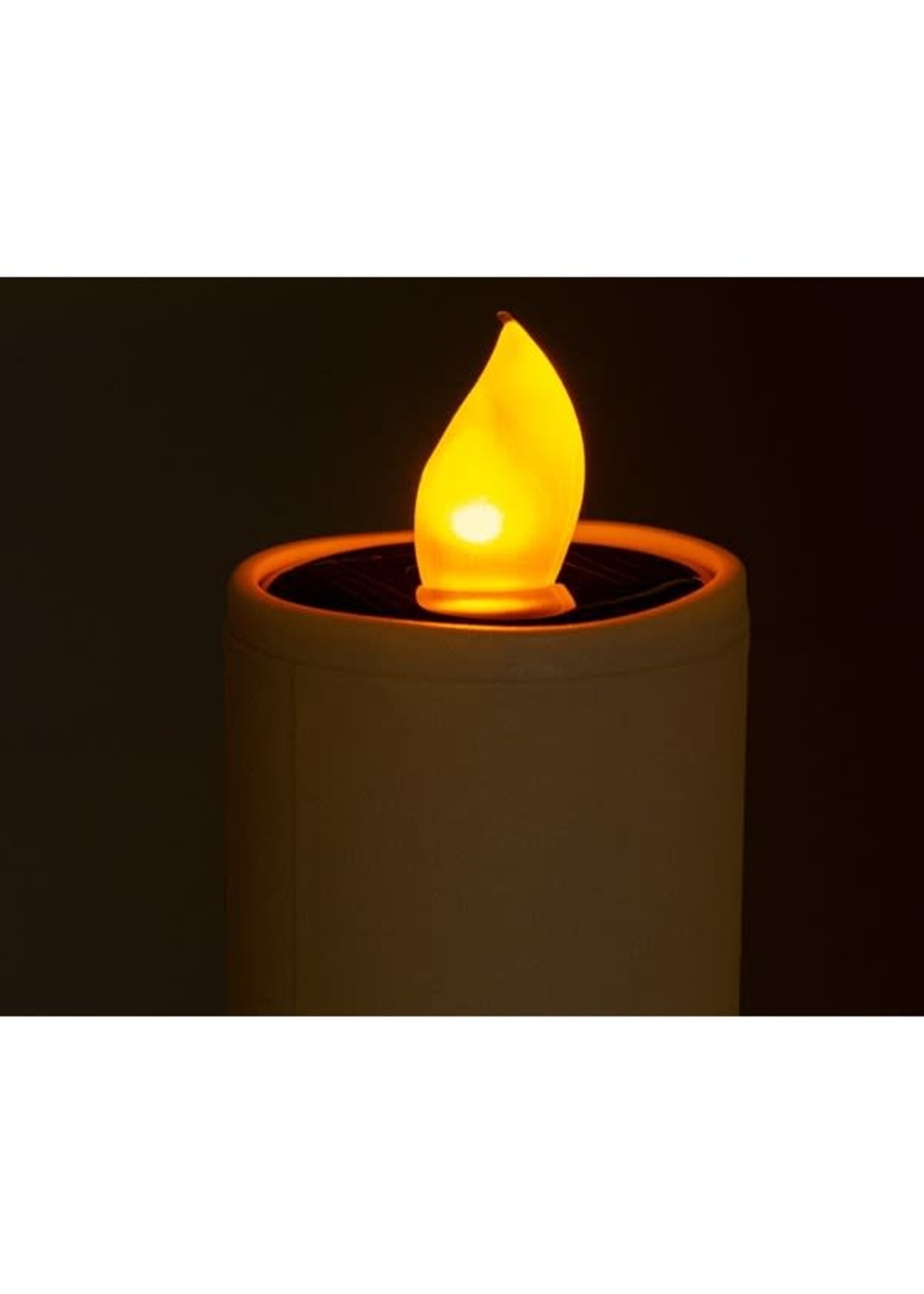Lumineo Solar candle Stake fire flame effect dia 4.00-H90.00cm-1L