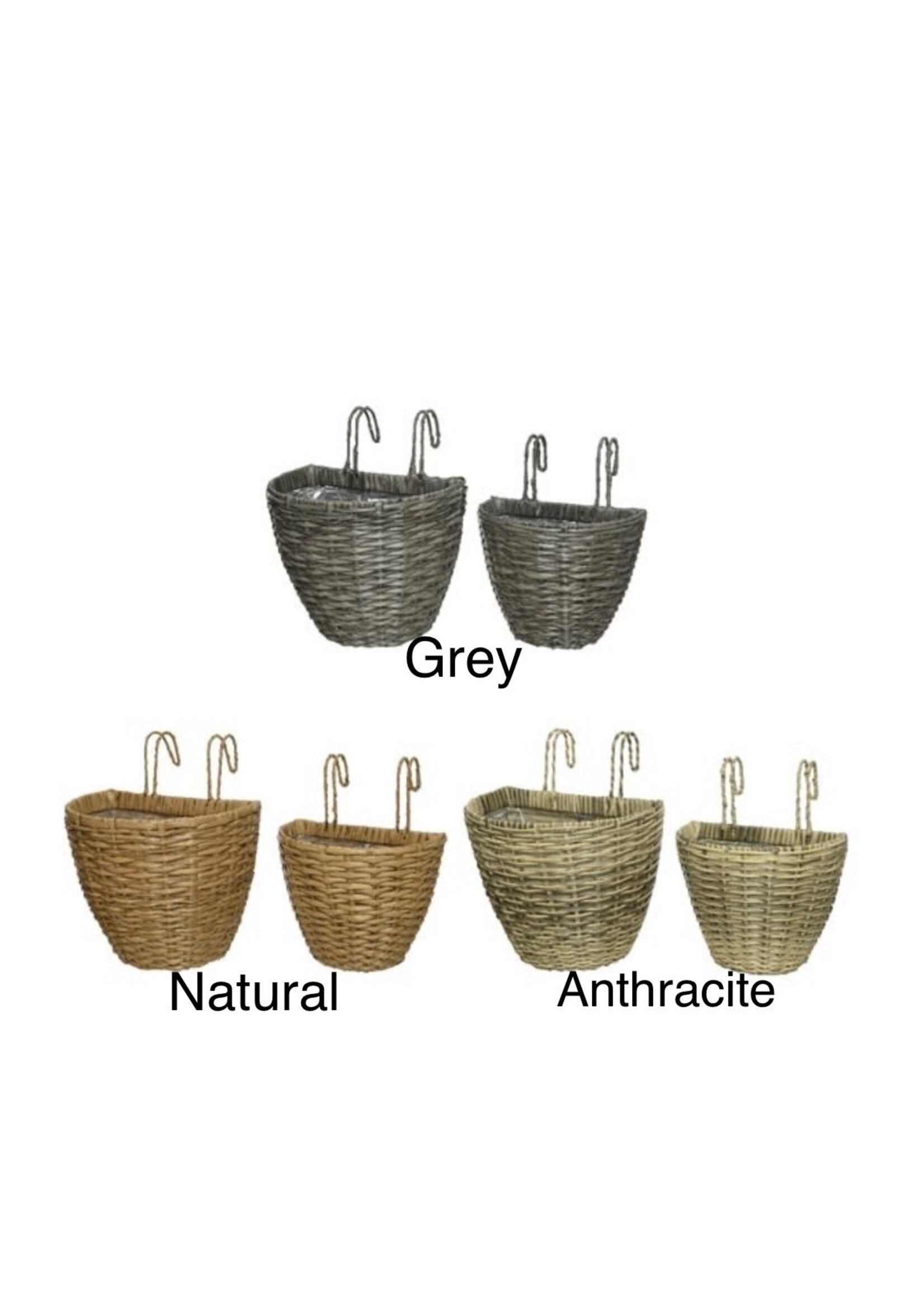 Decoris Large Balcony Outdoor Rattan Hanging Planter