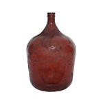 Decoris Vase glass- recycled antique in red clay coloured glass 56cm