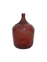 Decoris Decoris Vase Glass Recycled Antique Red Clay Coloured Glass 56cm