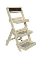 Decoris Ladder Pot Stand Pinewood Indoor / Outdoor (L)39.00 (W)78.00 (H)6.50cm