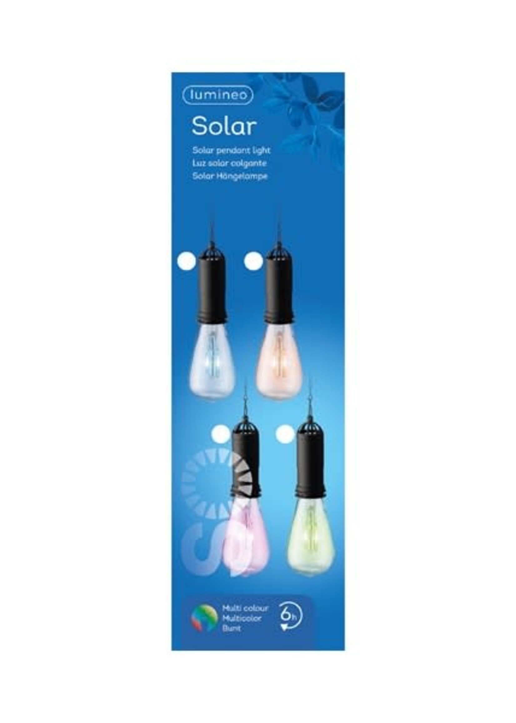 Lumineo Coloured Glow Solar hanging light 4 Colours Available