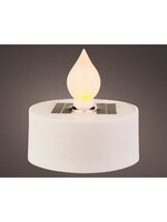 Lumineo Solar large tealight fire flame effect
