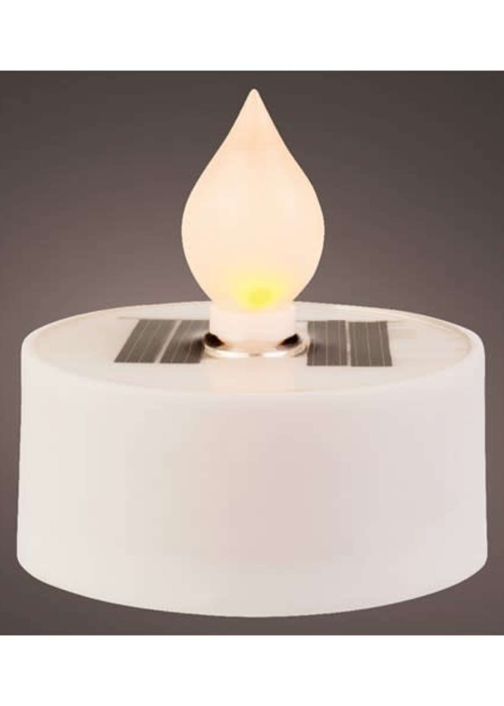 Lumineo Solar large tealight fire flame effect