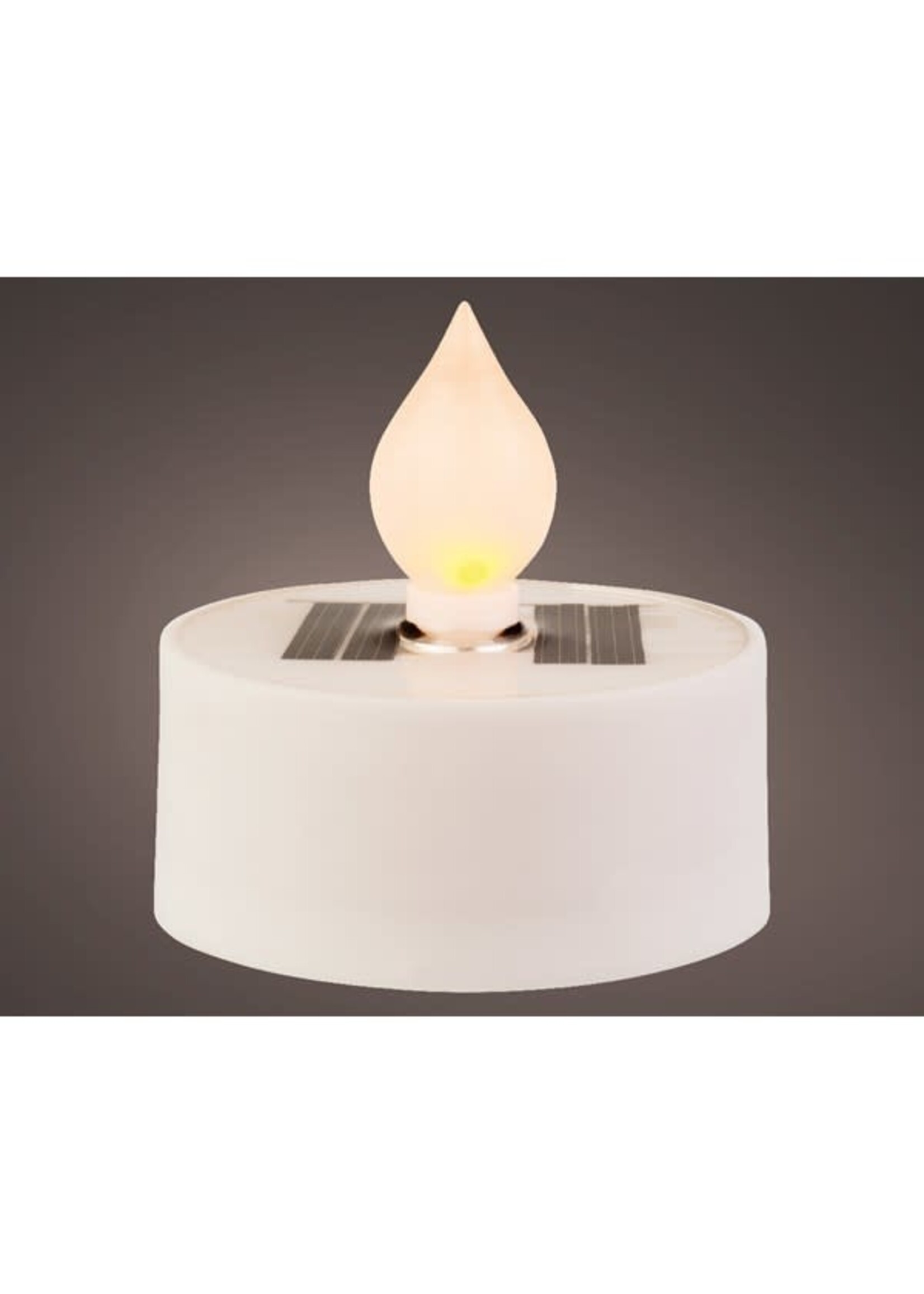 Lumineo Solar large tealight fire flame effect