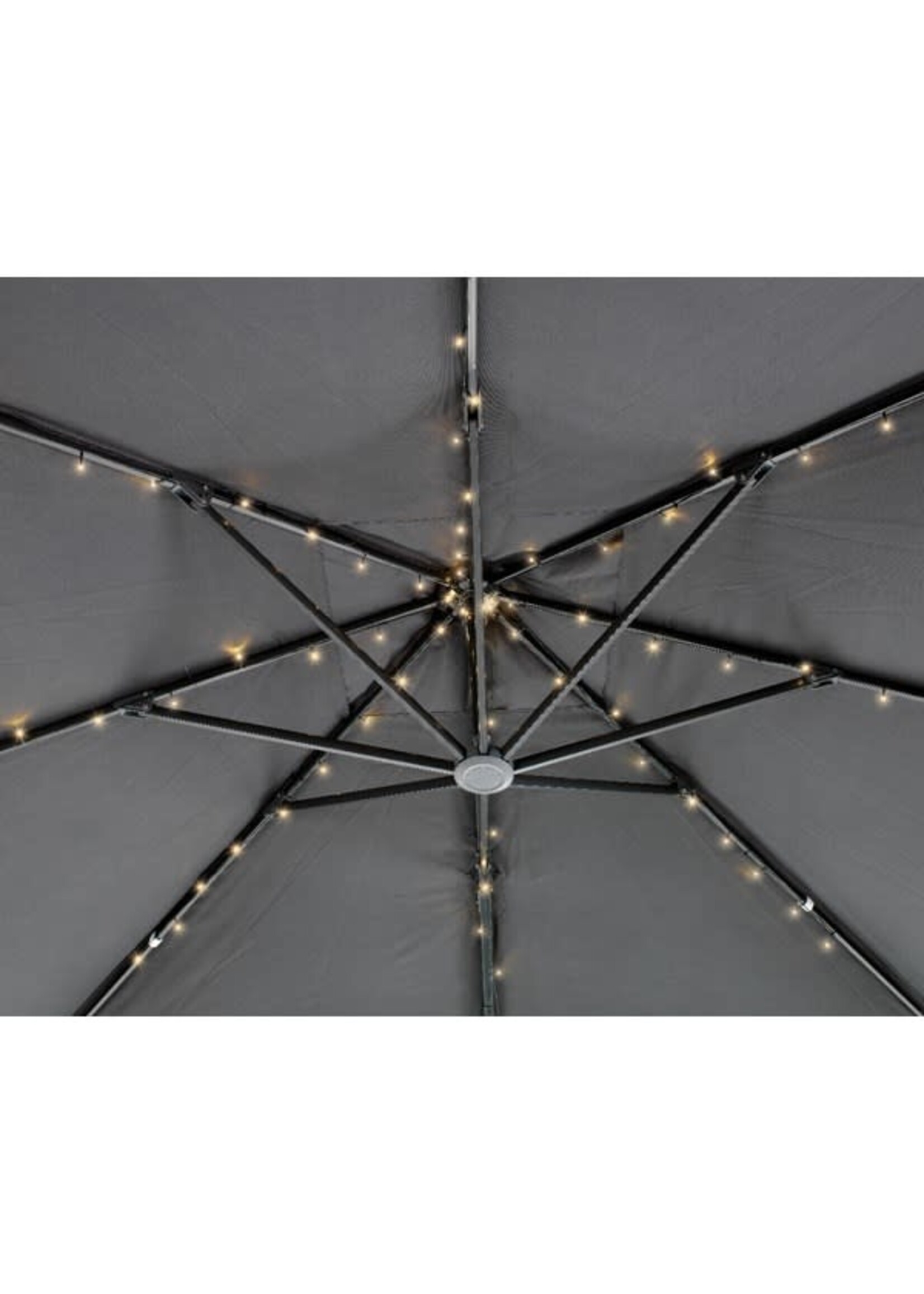 Lumineo Parasol Solar Warm White LED String Lights 72L