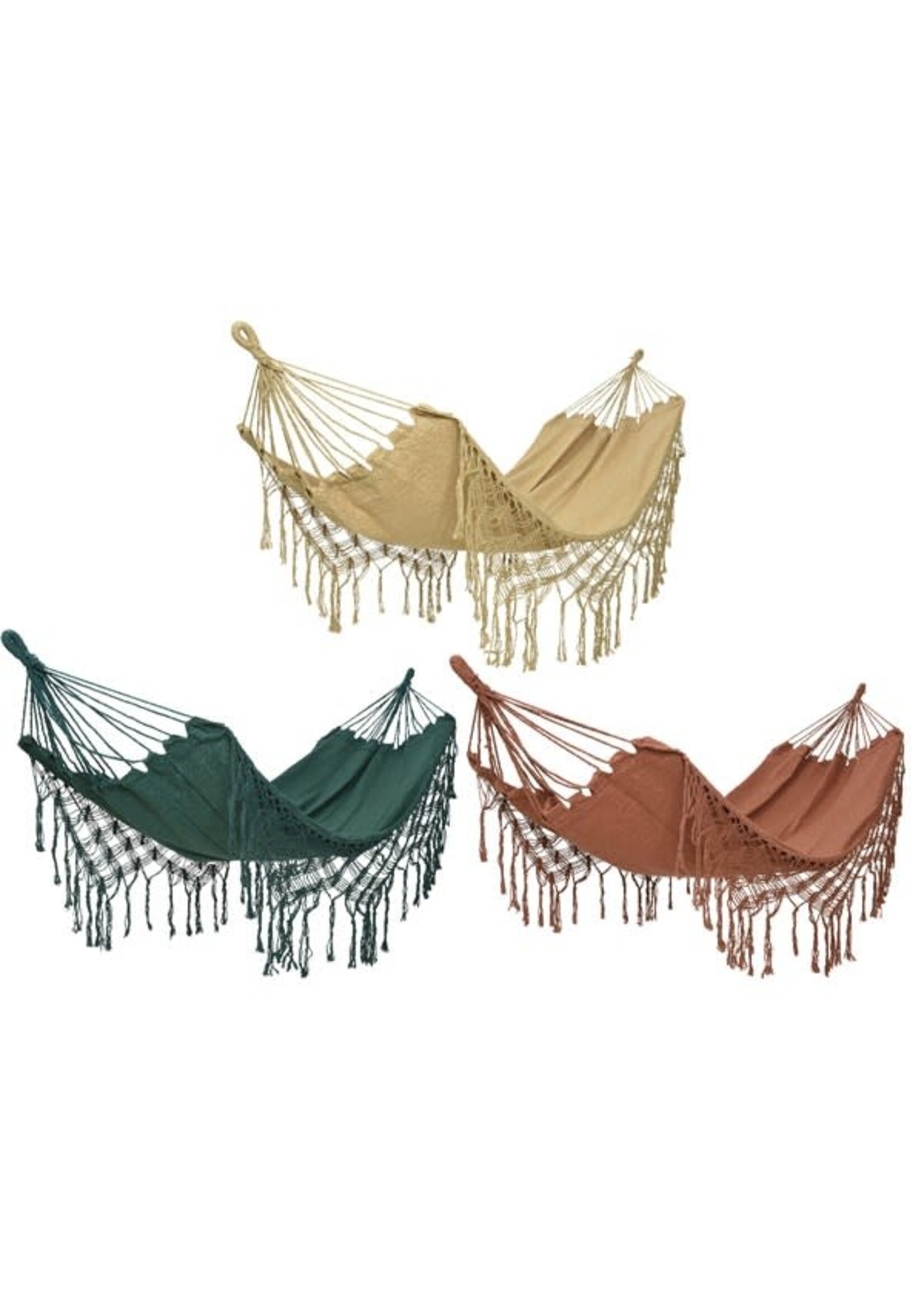 Lumineo Hanging Hammock cotton outdoor 3 assorted