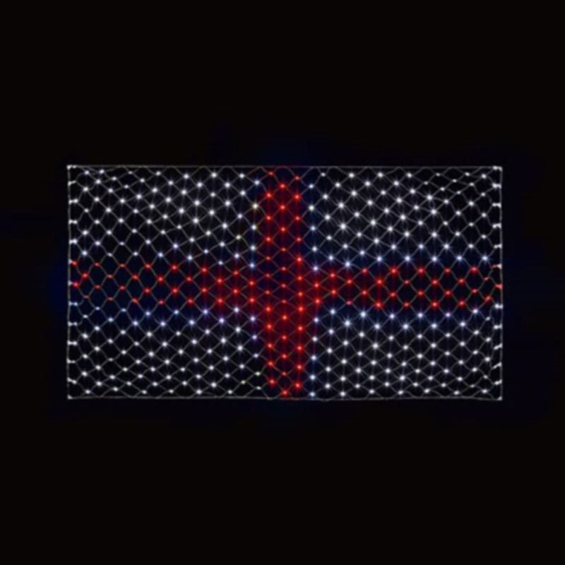 England Flag Net Light with 372 LEDs 90cx1.8m Clock’s Home and Garden