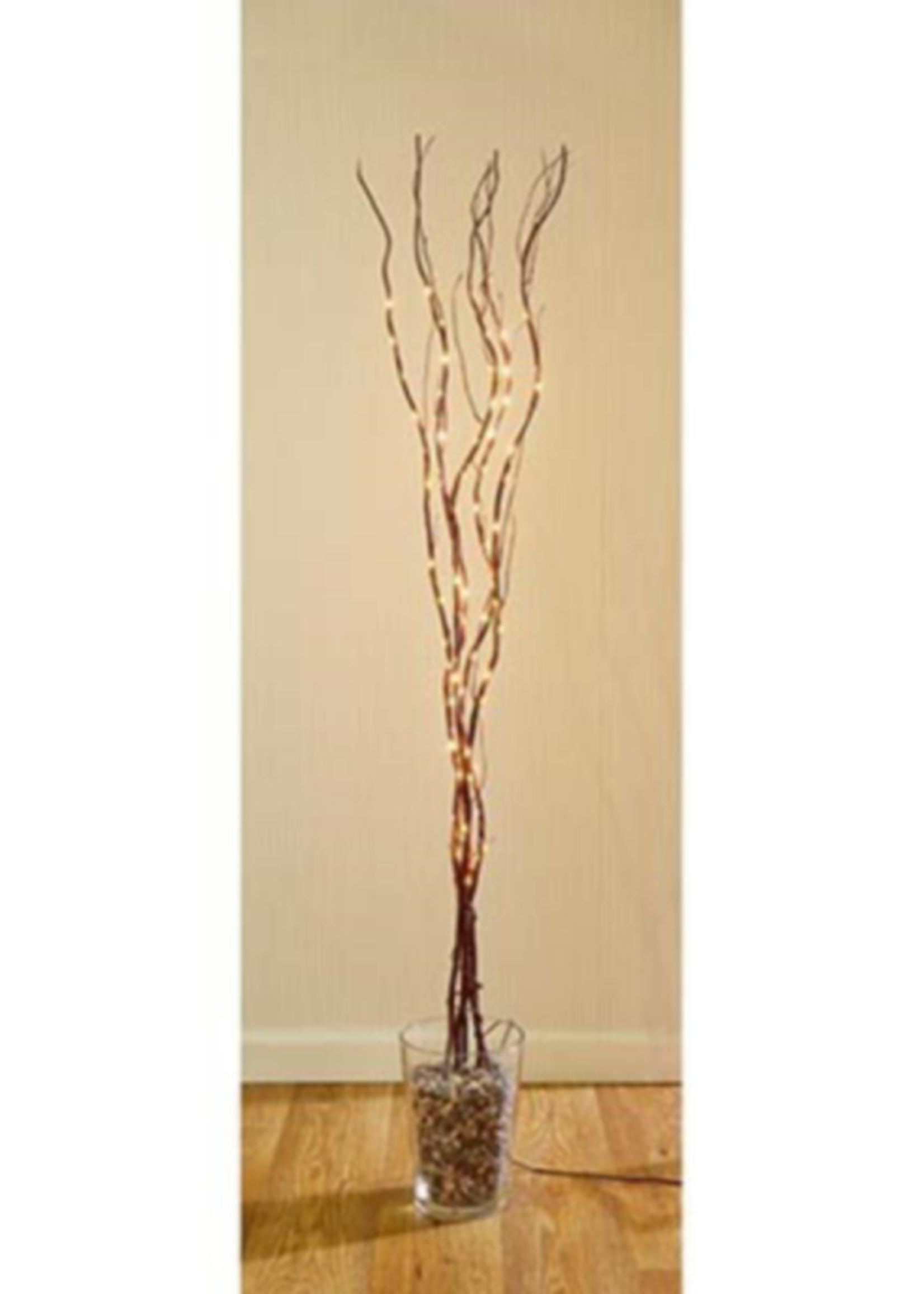 Premier 1.2M Dark Brown Twig w-80 Warm White Led