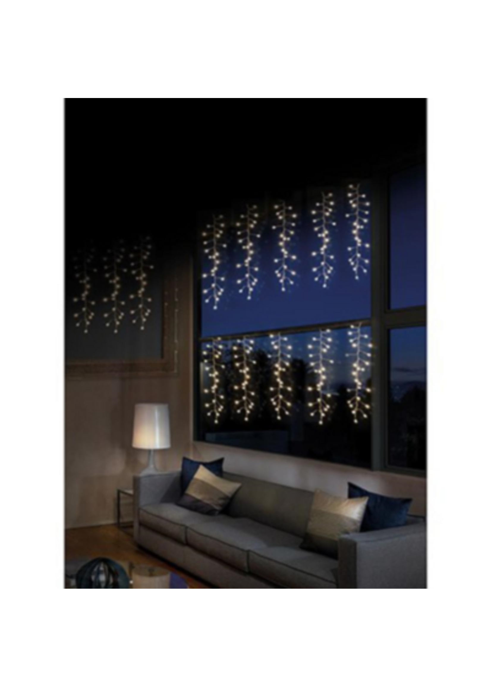 Premier Frosted Cluster Icicle with Warm White 425L MA  LEDs