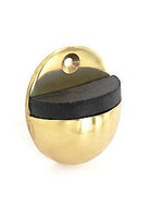 Securit Oval Door Stop Brass S2570