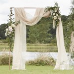 Ginger Ray Taupe Draping Fabric Wedding Backdrop 2.5 x 6M