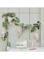 Ginger Ray Blush Pink and Green Wisteria Foliage Garland 1.8M