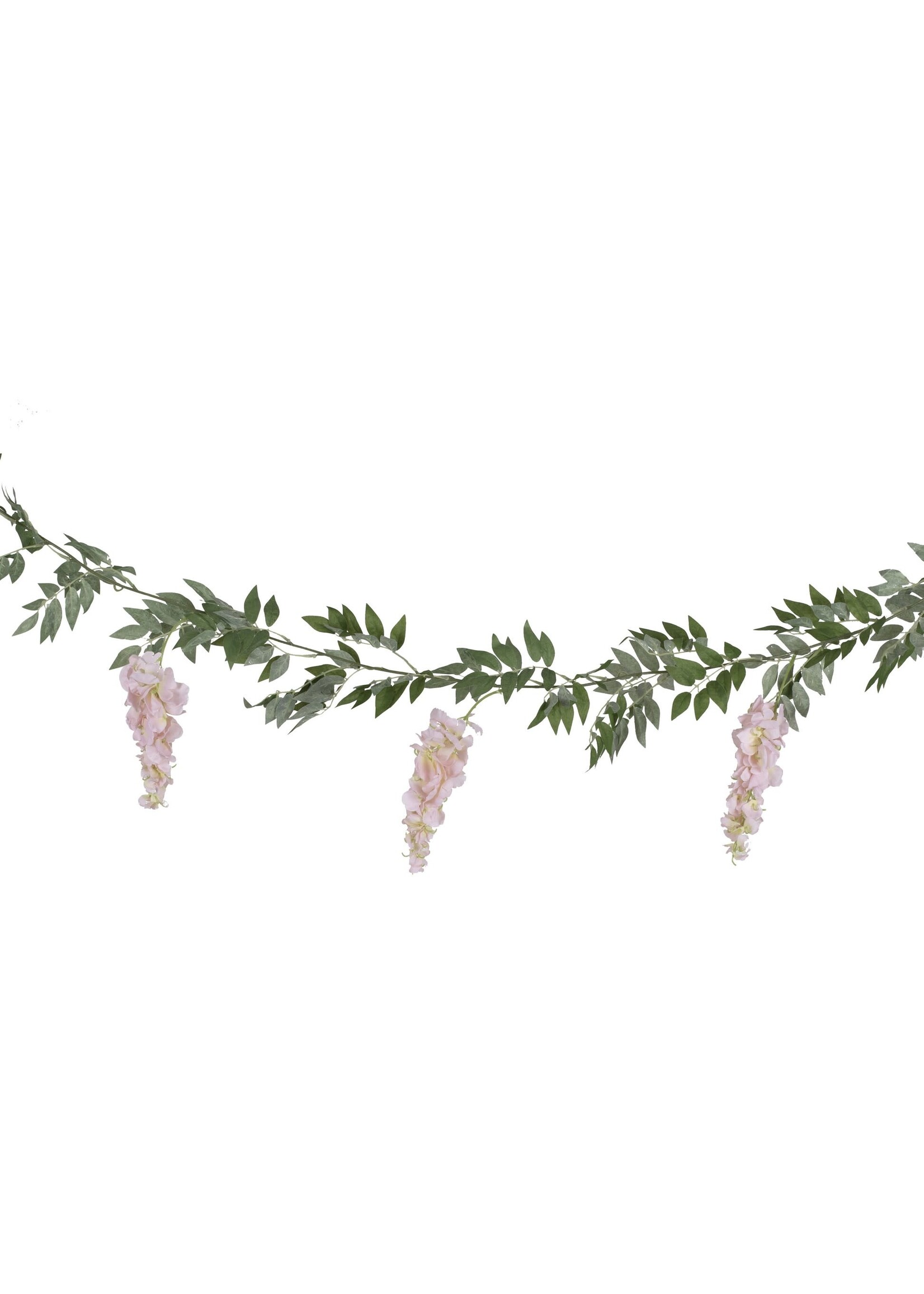 Ginger Ray Blush Pink and Green Wisteria Foliage Garland 1.8M