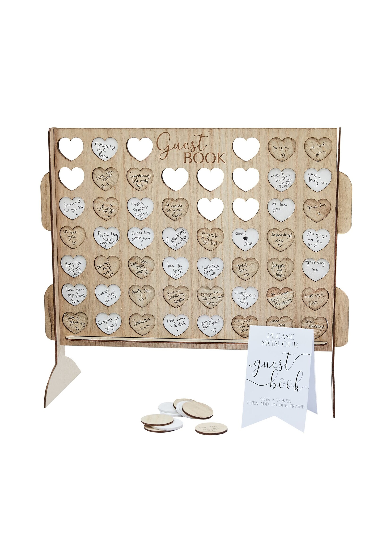 Ginger Ray Four In A Row Wedding Guest Book Alternative