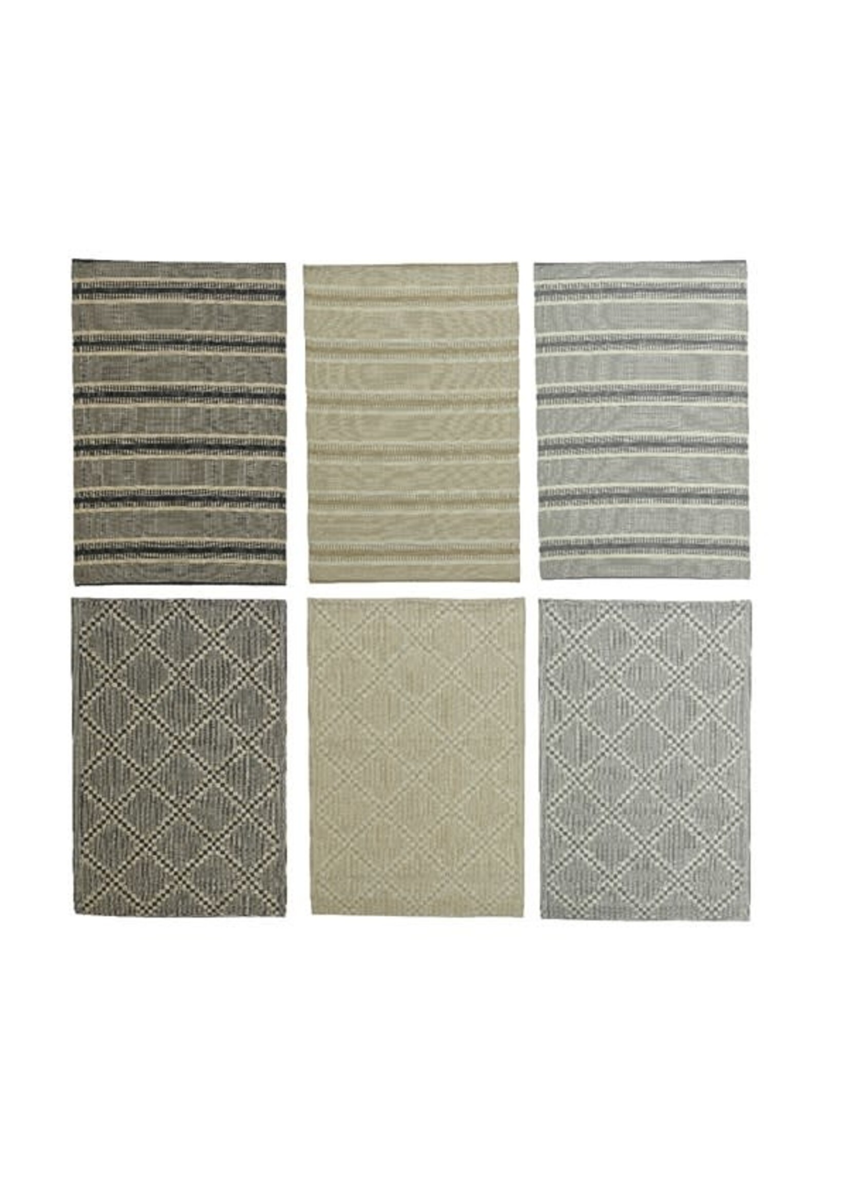 Decoris Decoris Outdoor Rug Check and Stripe 6 assorted (cost is each)  180 x 120cm