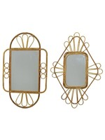 Lumineo Rattan Mirror  2 assorted (cost is each) L72.00-W120.00-