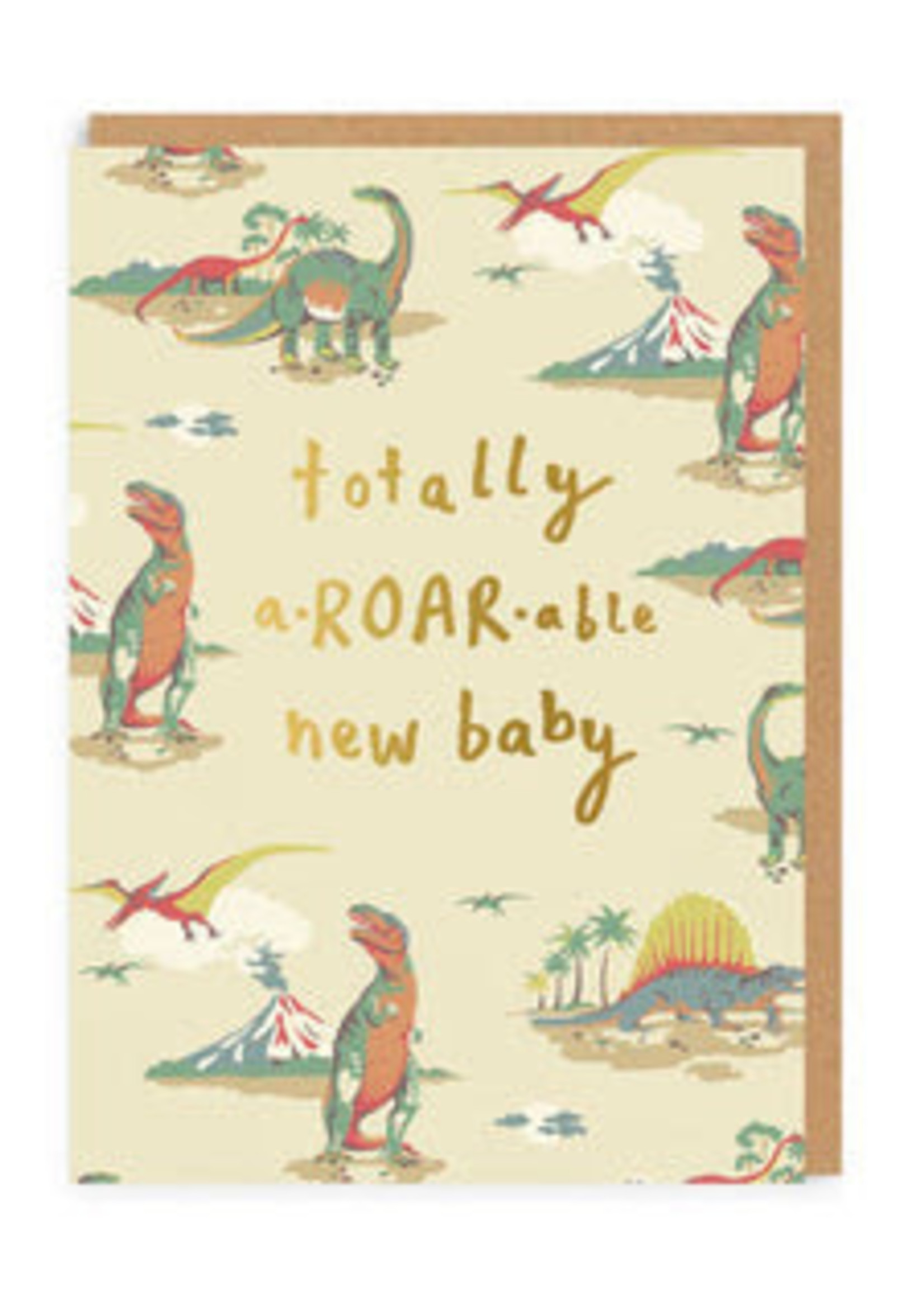 Ohh Deer Totally A-Roar-Able New Baby Greeting Card new