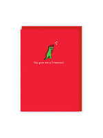 Ohh Deer T-Rextion Enamel Pin Greeting Card
