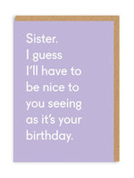 Ohh Deer Sister, Seeing As It's Your Birthday Greeting Card