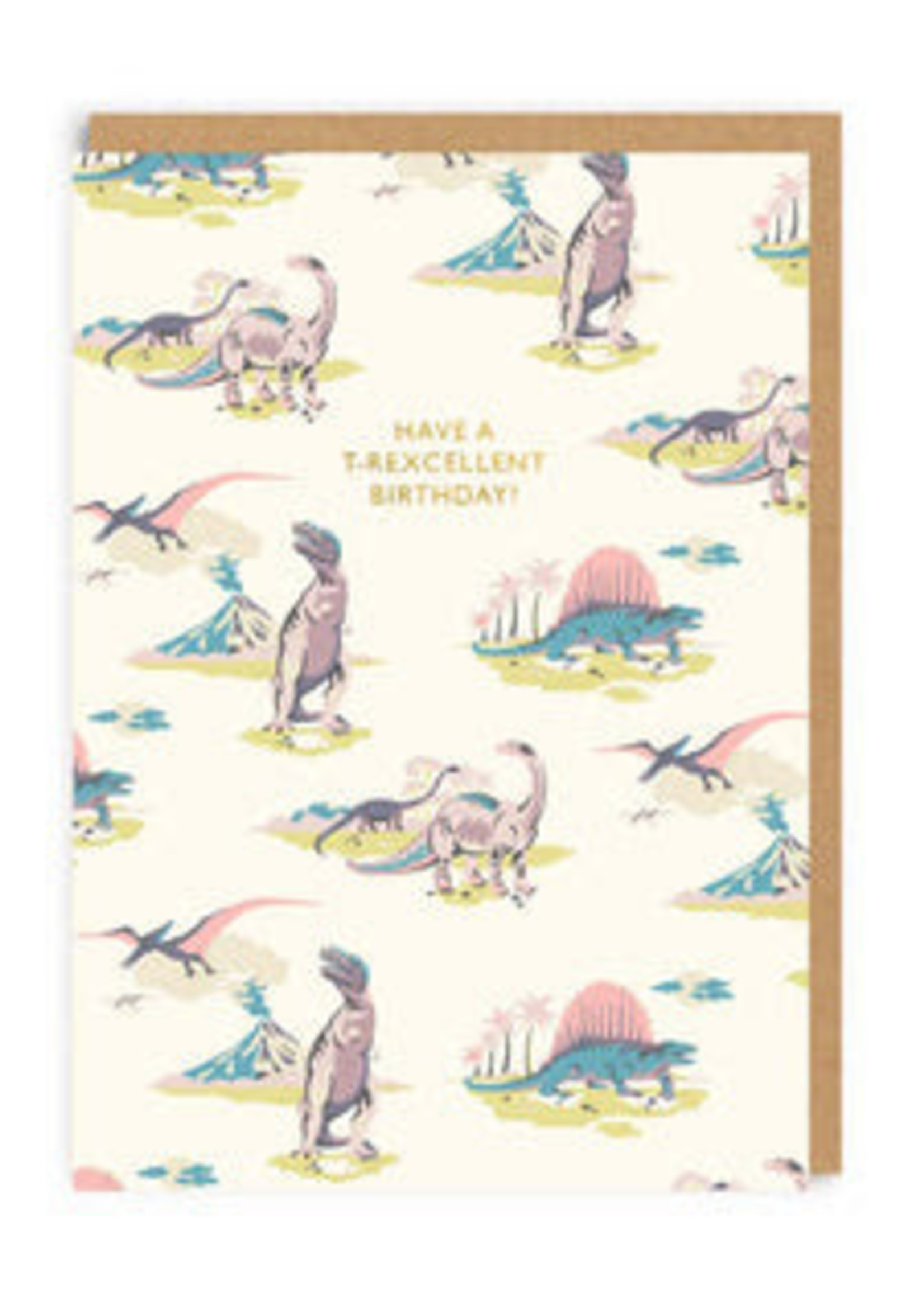 Cath Kidston Pastel Dinosaurs Greeting Card