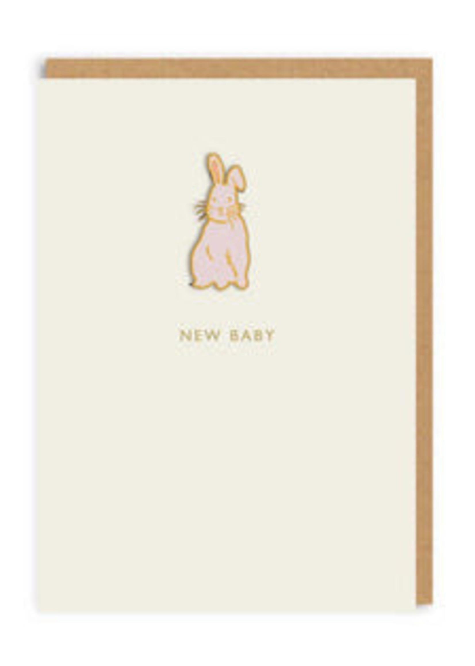 Cath Kidston New Baby Bunny Enamel Pin Greeting Card