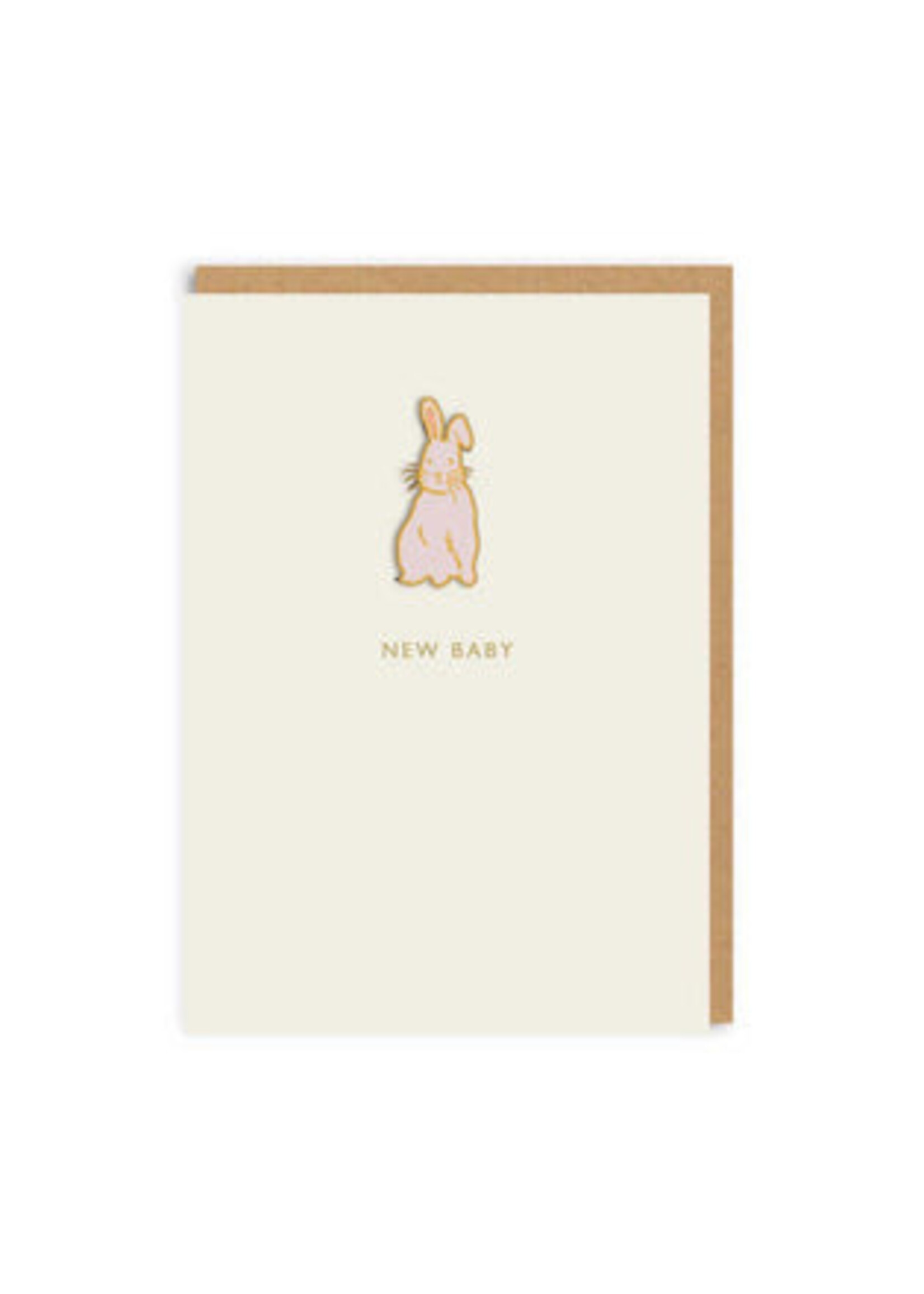 Cath Kidston New Baby Bunny Enamel Pin Greeting Card