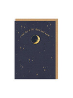 Ohh Deer Moon And Back Enamel Pin Greeting Card