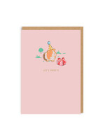 Cath Kidston Let's Party! Guinea Pig Enamel Pin Greeting Card