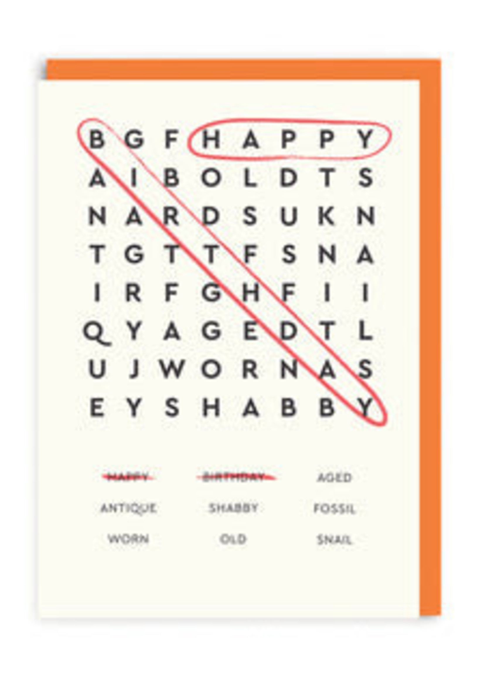 Ohh Deer Happy Birthday Word Search Greeting Card