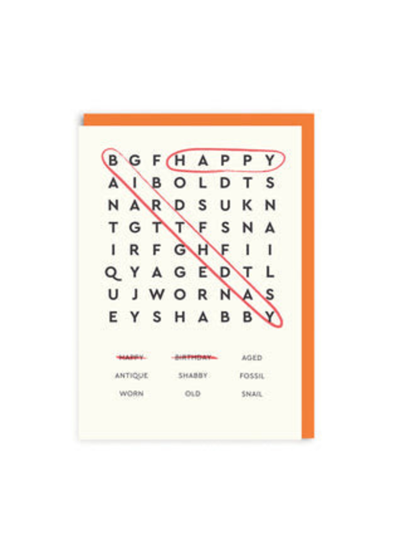 Ohh Deer Happy Birthday Word Search Greeting Card