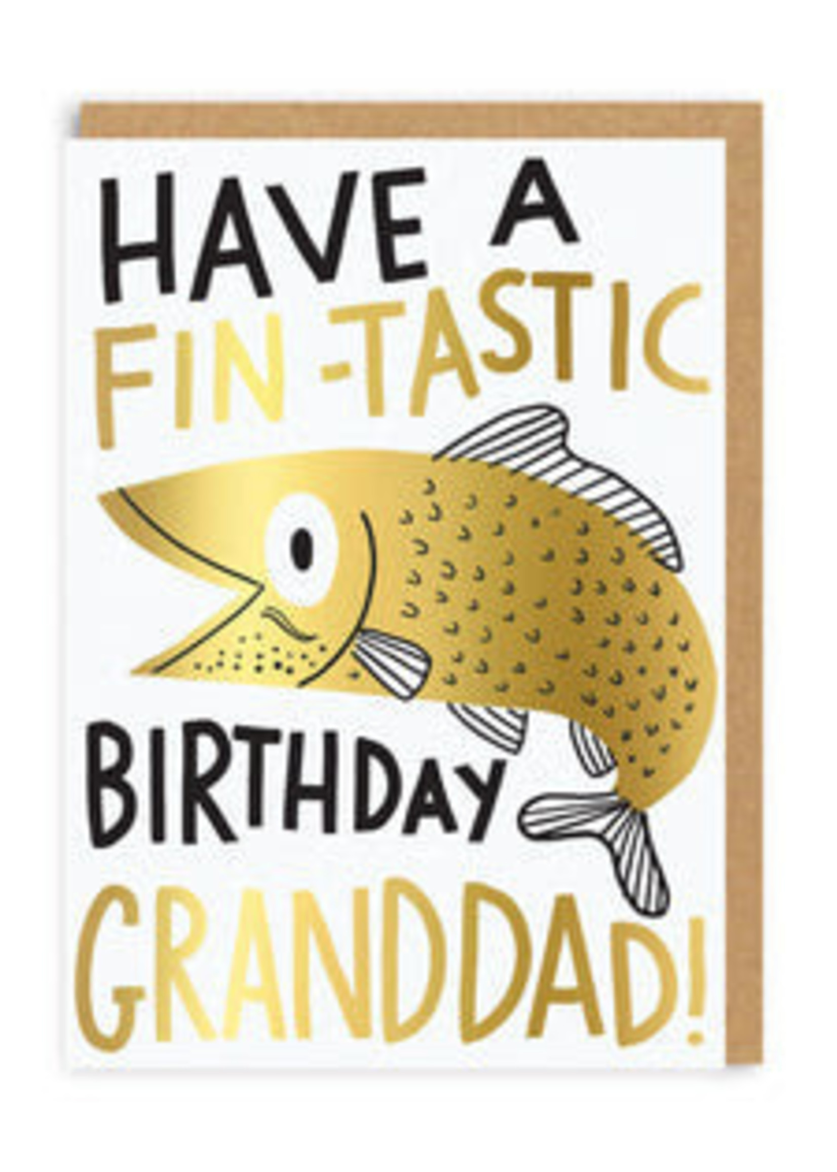 Ohh Deer Fin-Tastic Birthday Grandad Greeting Card